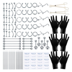 ChiMunllin kit de perforación corporal de 120 piezas para uso profesional o en casa