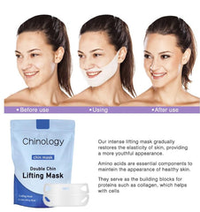Chinology chin mask being applied along the jawline for contouring
