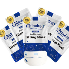 Chinology Double Chin Lifting Mask packaging highlights a reusable, eco-friendly design for daily use.