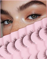 ChirpyLuna natural cat-eye 12mm eyelashes for daily definition and lift