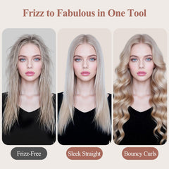 Premium bristles provide smoothness and frizz reduction on all hair textures.