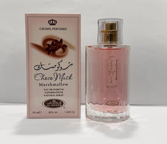 Choco Musk Marshmallow bottle closeup, showcasing luxurious packaging.
