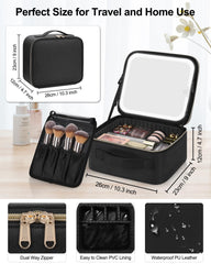 Chomeiu makeup bag adjustable dividers keep cosmetics organized on the go.