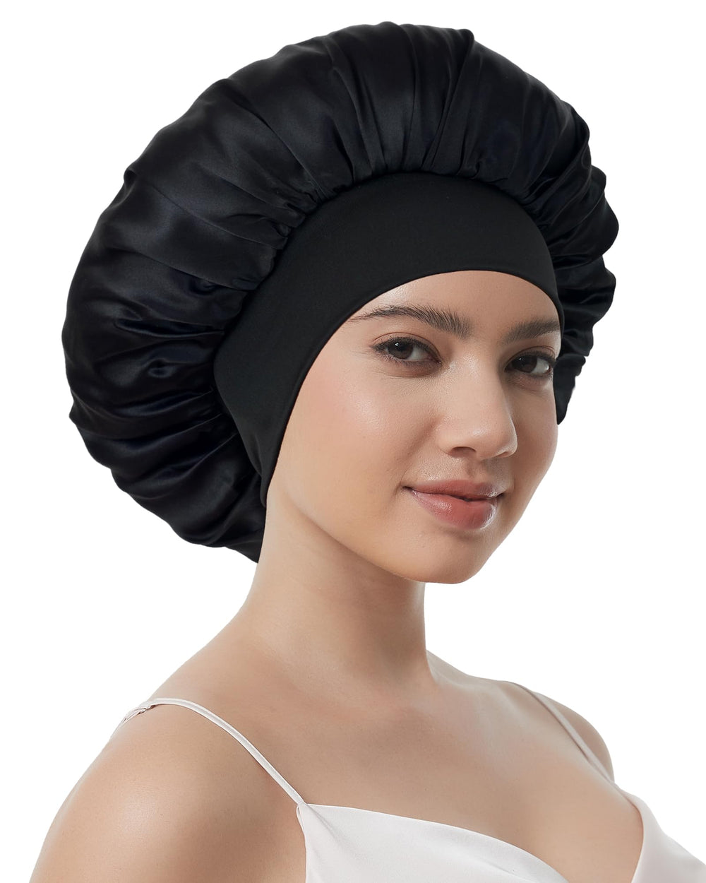 Choshion silk bonnet for hair care reduces friction and frizz overnight.