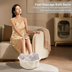 Chpbolly foot soaking tub bottom bumps close-up showing exfoliating massage for tired feet.