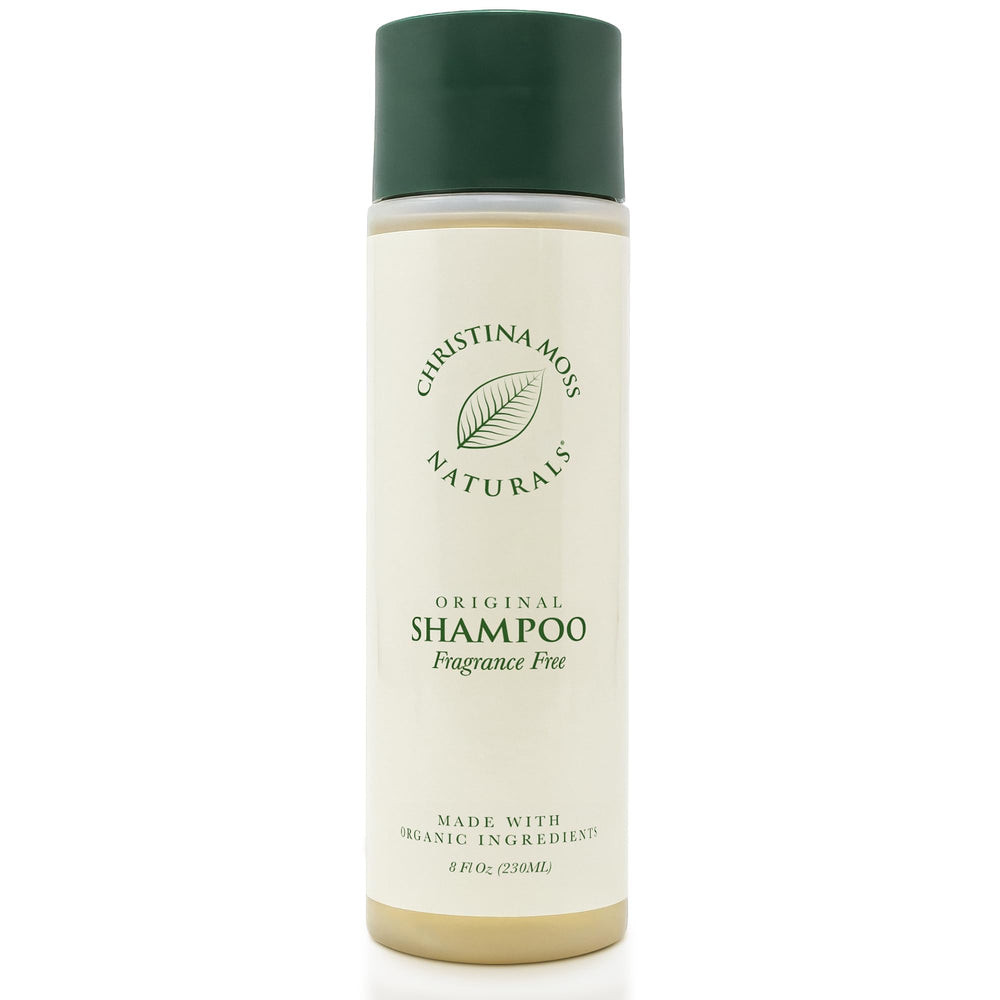 Christina Moss Naturals Shampoo bottle—fragrance-free formula for sensitive scalps