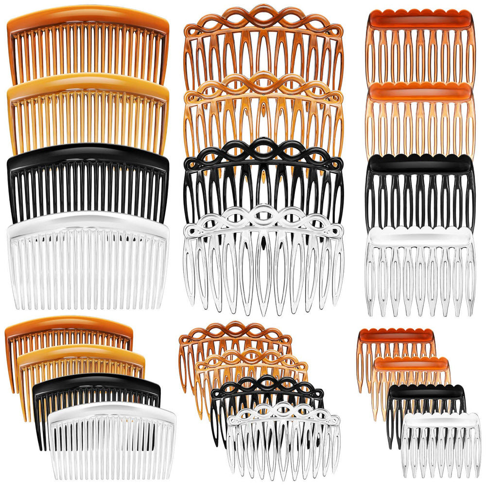 Chuangdi 24-piece side hair combs set for versatile styling and quick fixes