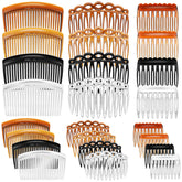 Chuangdi 24-piece side hair combs set for versatile styling and quick fixes