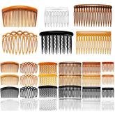 Chuangdi 24-piece side combs set with multiple teeth sizes for versatile styling.