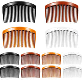 Chuangdi 12-piece French side twist combs in black for everyday styling.
