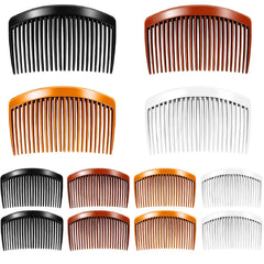 Chuangdi 12-piece French side twist combs in black for everyday styling.