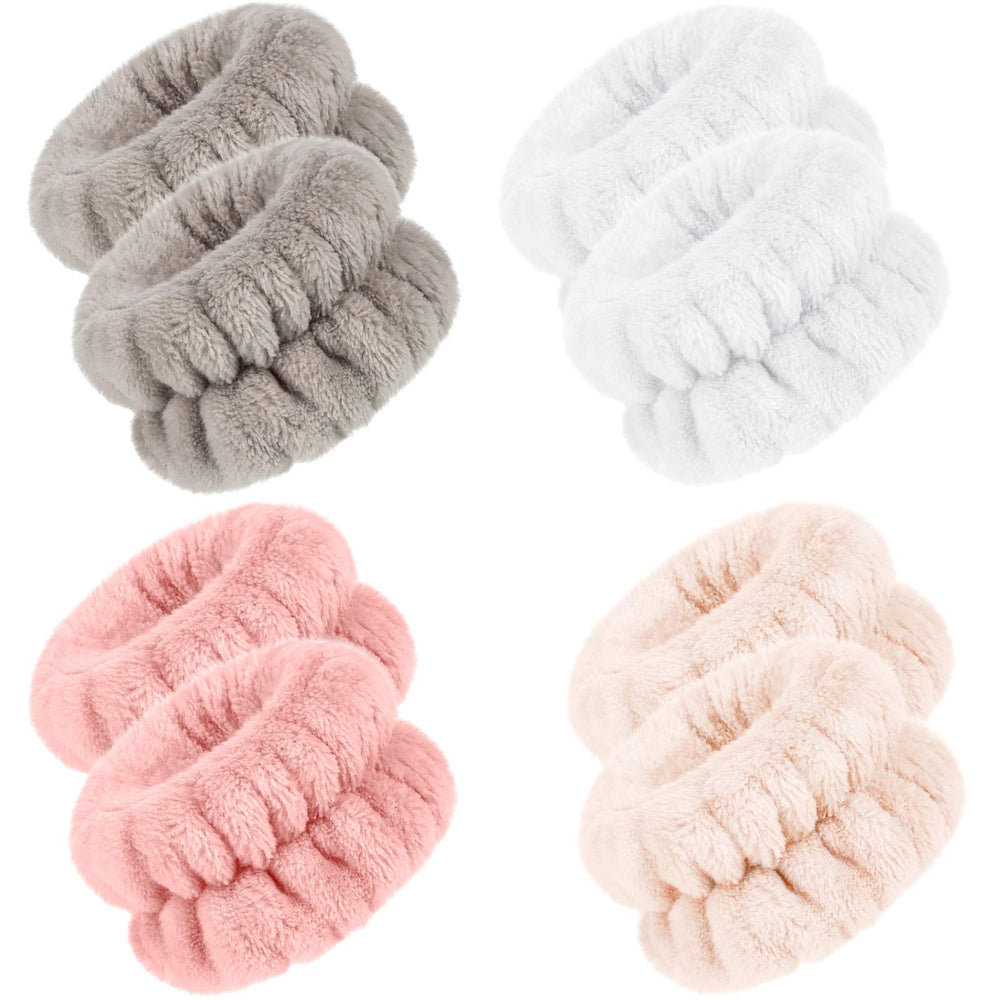 Chuangdi wrist bands set in colors protect sleeves from splashes while washing the face.
