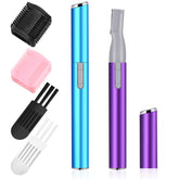 Chumia eyebrow trimmer two-pack in sky blue and purple for precise shaping on the go.