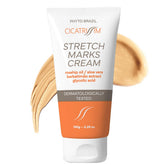 Cicatrissim stretch mark cream being applied to red striae, improving texture