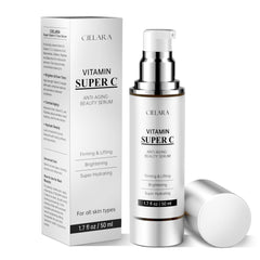 CIELARA Serum Vitamina C, frasco con cuentagotas para aplicación precisa y suave.