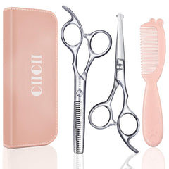 CIICII Kids cutting scissors round-tip for safe, gentle home haircuts.