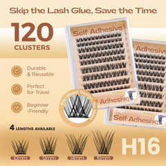 CILIYA pre-glued lash clusters provide effortless, mess-free application