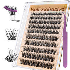 CILIYA self-adhesive lash clusters in 10-16mm for quick, natural-looking lashes