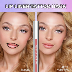 Cilrofelr delineador labial tatuaje mate para acabado natural y cómodo.