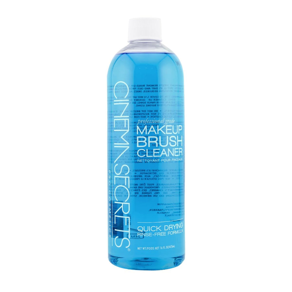 Cinema Secrets Original Blue Vanilla bottle close-up for fast rinse-free cleaning