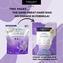 Cirepil Cachemire low-temperature heating enables comfortable skin waxing.