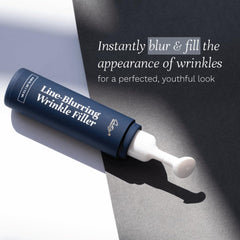 City Beauty Line-Blurring Wrinkle Filler applying on face highlights immediate smoothing