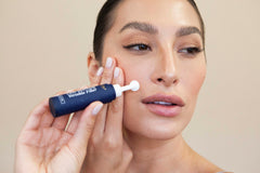 City Beauty Line-Blurring Wrinkle Filler neck application demonstrates firming around delicate areas