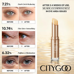 CITYGOO Retinol Eye Stick sobre el contorno de ojos para suavizar líneas.