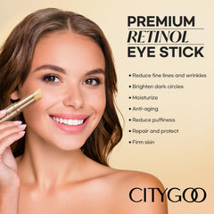 CITYGOO Retinol Eye Stick textura cremosa para uso suave.