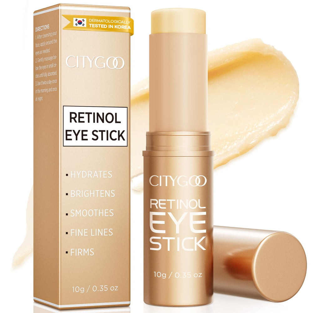 CITYGOO barra de ojos con retinol, envase compacto para uso diario.