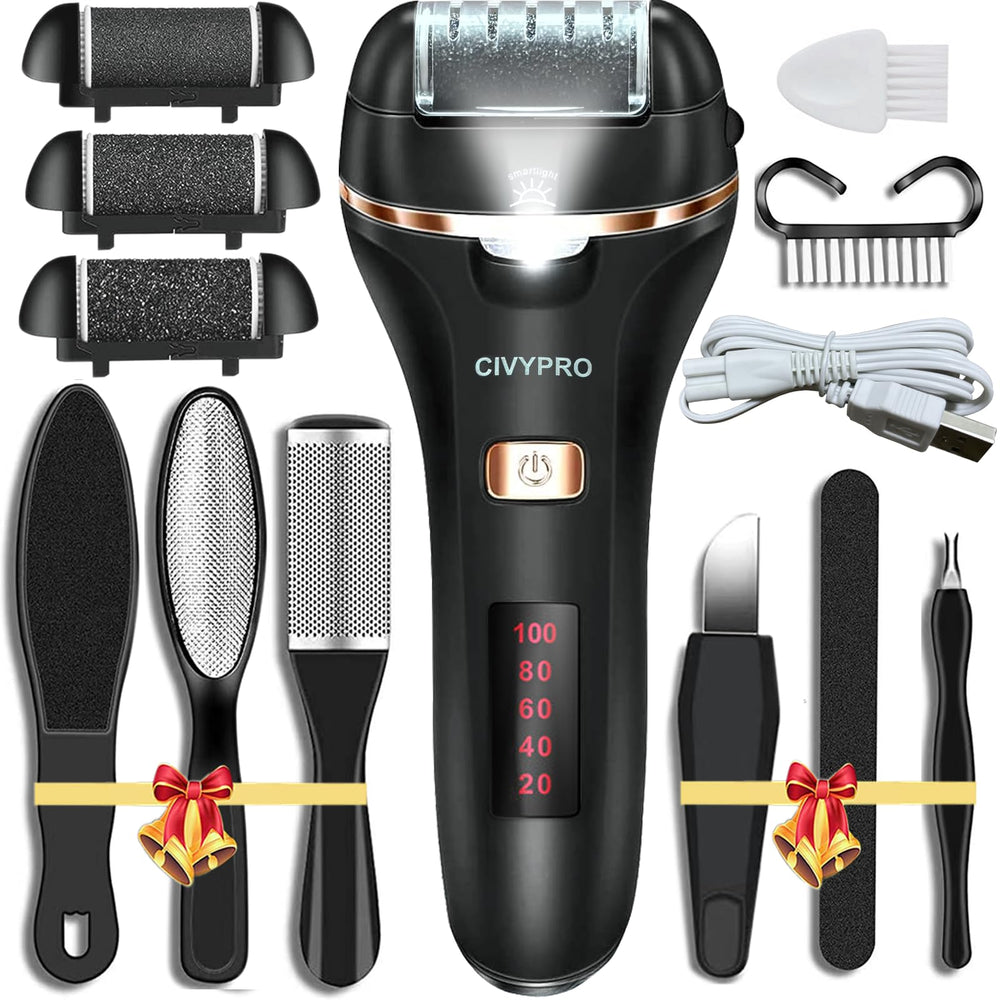 CIVYPRO electric foot file front view for at-home pedicure care.