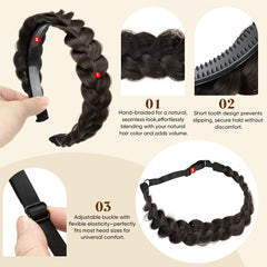 CJL HAIR diadema de colores mezclados para combinar con tu cabello.