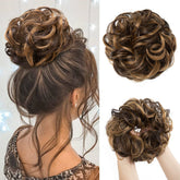 CJL HAIR large messy bun wavy style adds instant volume for everyday wear