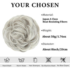 CJL HAIR wavy curly scrunchies detail highlights texture for natural-looking fullness.