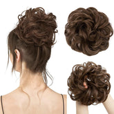 CJL HAIR large messy bun hair piece in bun focus for fast, polished everyday styling.