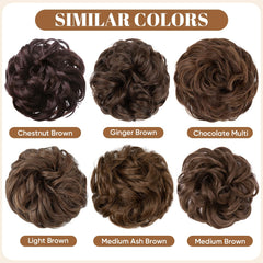 CJL HAIR large messy bun hair piece side view showing seamless integration with natural hair.