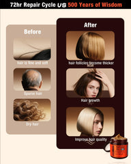 CKOWAJN Batana Oil on hair strands highlights strengthened fibers.