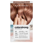 Clairol ColorStrong primer with AHA bonds hair for color readiness.