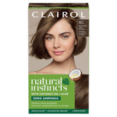 Clairol Natural Instincts 6C light brown color cream swatch for natural coverage.