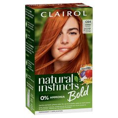Clairol Natural Instincts Bold Copper Sunset color cream for at-home coloring.