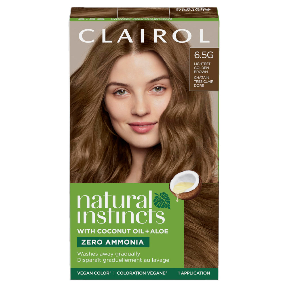 Clairol Natural Instincts box front showing demi-permanent color packaging for at-home color