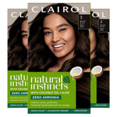 Clairol Natural Instincts 3 brown black pack ready for at-home color