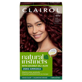 Clairol Natural Instincts 4RV box shows the at-home color kit for easy color