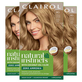 Clairol Natural Instincts 8G Medium Golden Blonde three-pack box for home color