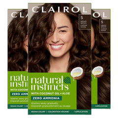 Clairol Natural Instincts pack-3-box showing at home dye kit for rich color.