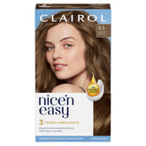 Clairol Nice'n Easy 6.5 Lightest Brown kit-contents for an all-in-one color experience.