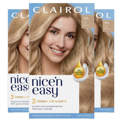 Clairol Nice'n Easy 9A Light Ash Blonde color bottle for natural-looking shade