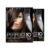 Clairol Nice'n Easy Perfect 10 color cream for 5A medium ash brown with natural-looking coverage.