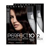Clairol Nice'n Easy Perfect 10 color cream for natural-looking 3 Darkest Brown results.