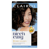 Clairol Nice'n Easy 3 Brown Black color cream for natural gray coverage.